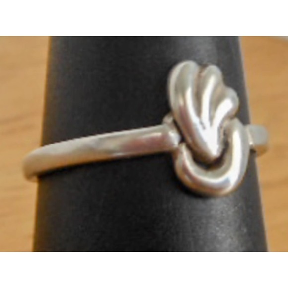 Vintage Sterling Swirl Knot Ring Size 7  Modernist - Picture 7 of 10